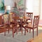 Baxton Studio Wanda Modern and Contemporary Transitional Walnut Brown Finished Wood 5-Piece Dining Set 178-11383-10901-Zoro - alternate 6